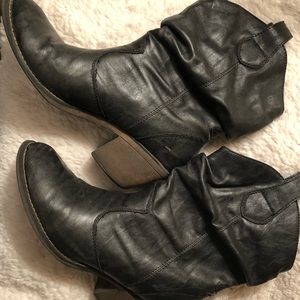 Black cowboy booties